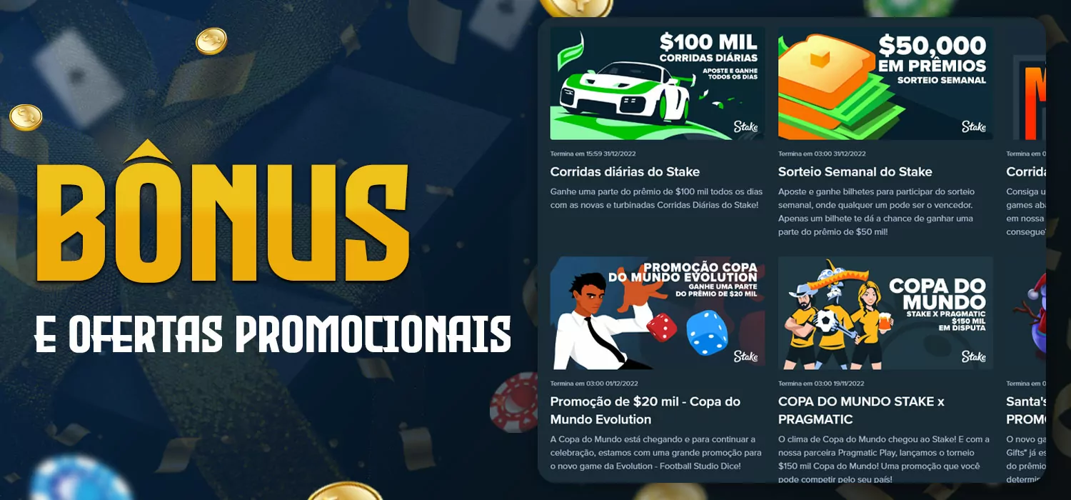 oportunidades de bônus e ofertas promocionais