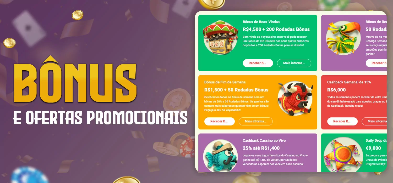 bônus e ofertas promocionais yoyocasino
