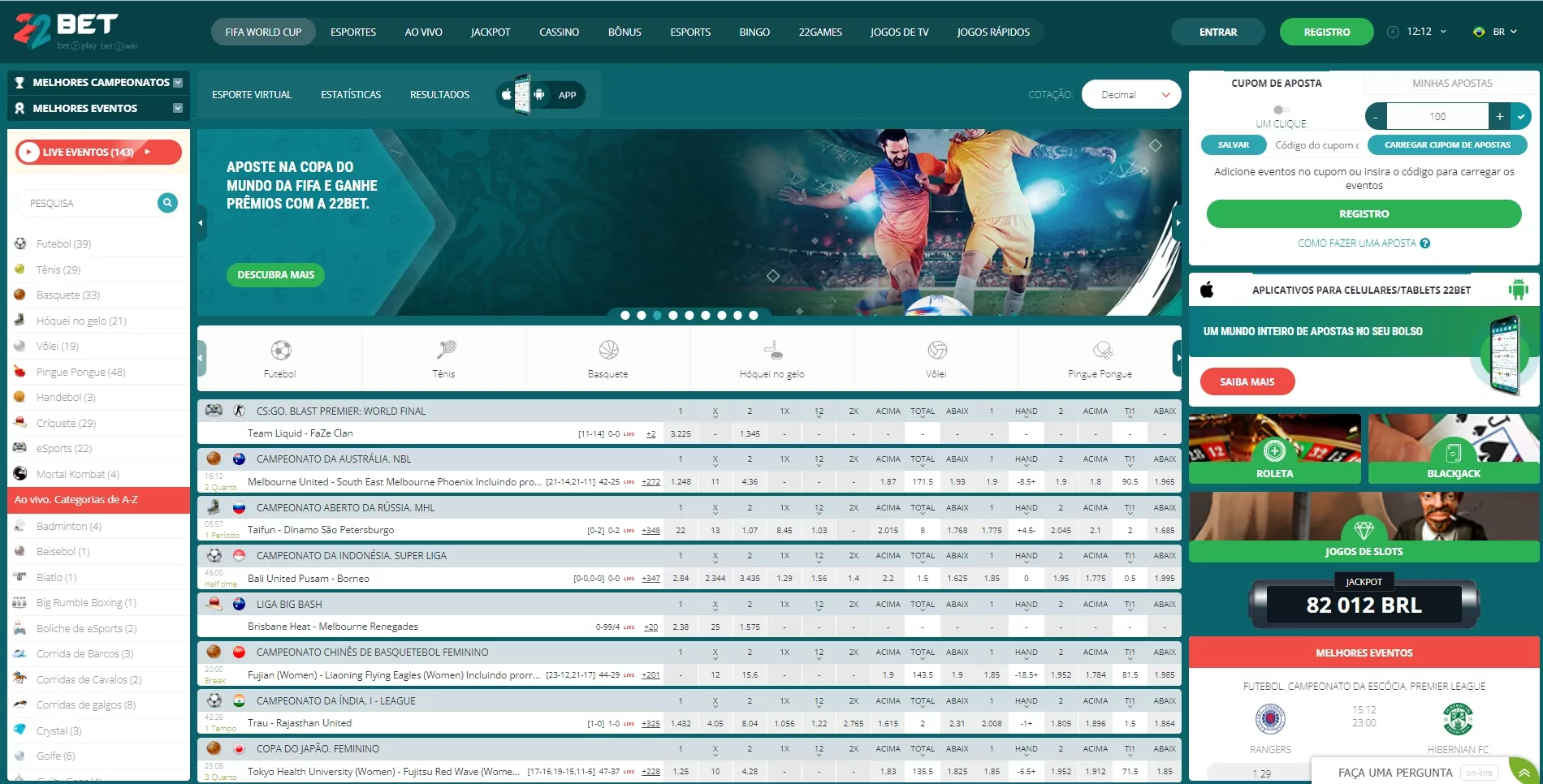 como funciona o site do 22bet casino