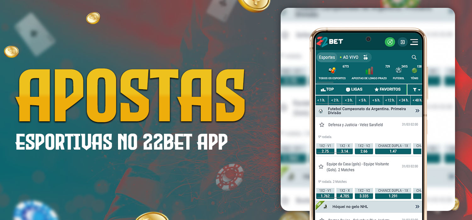 apostas esportivas no 22bet app