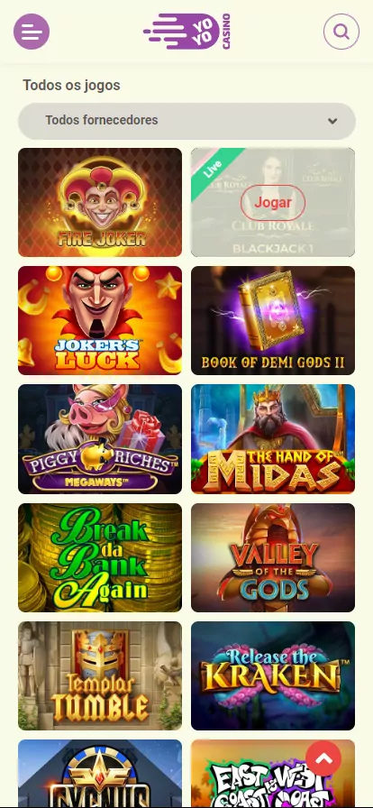 yoyocasino app jogos