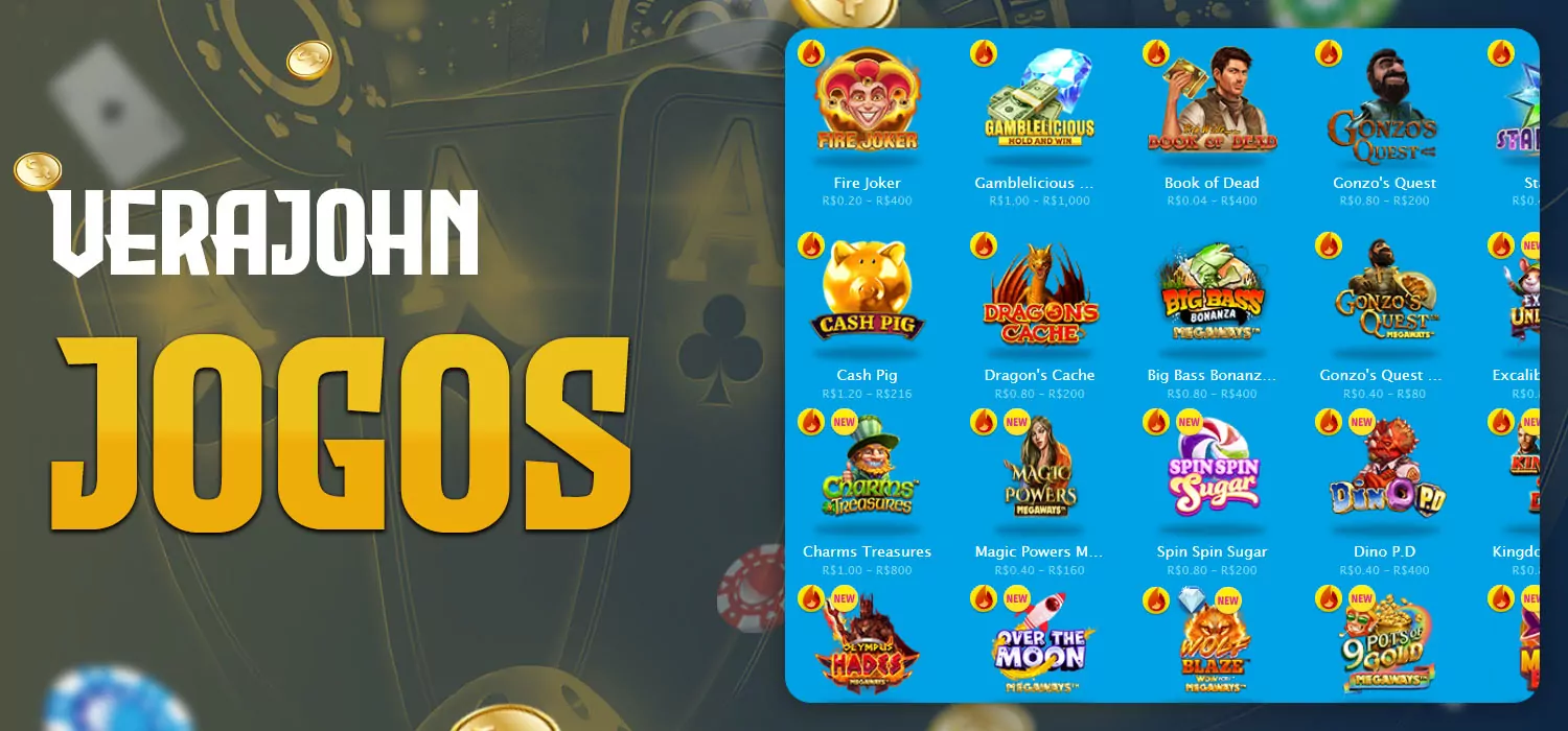 seleção de games no verajohn casino