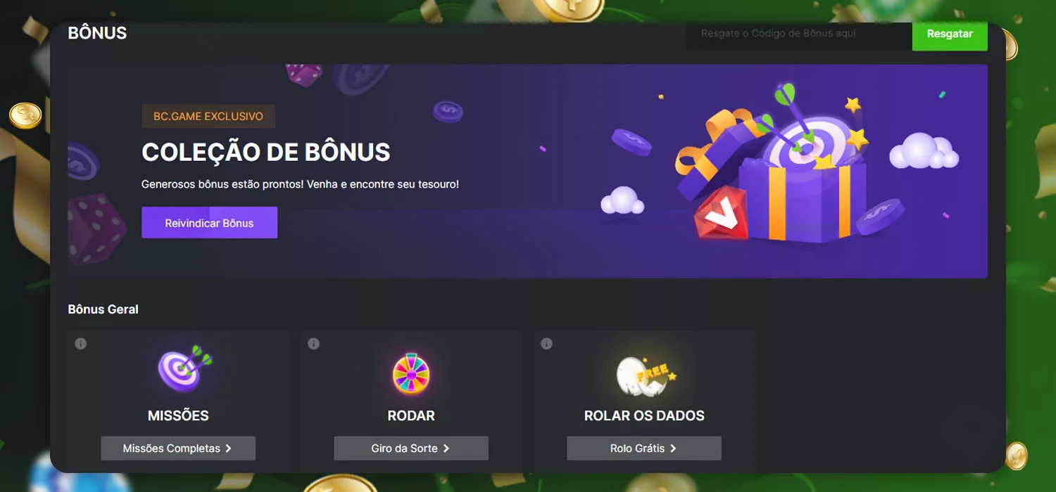 bcgame bónus e ofertas promocionais