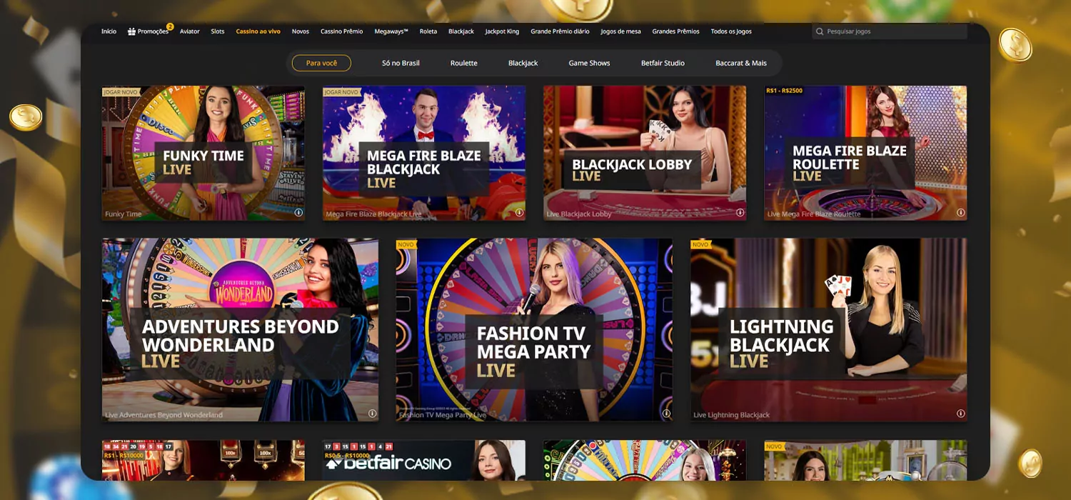 betfair casino ao vivo