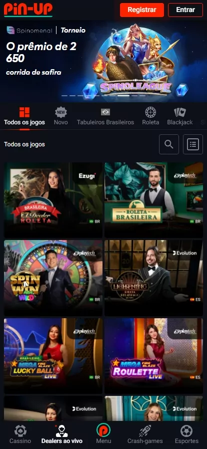 pin up dealers ao vivo brazil